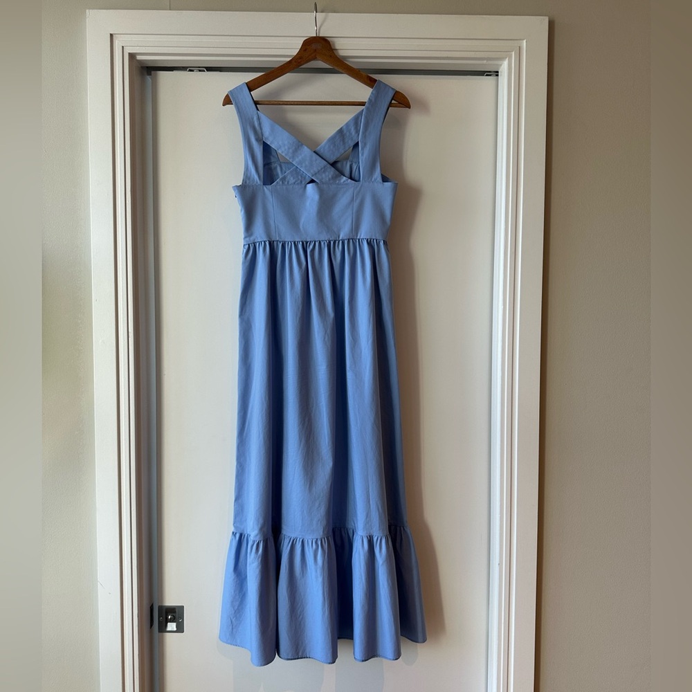 Hugo Boss BOSS Volant-hem dress in twill - Picture 4 of 8